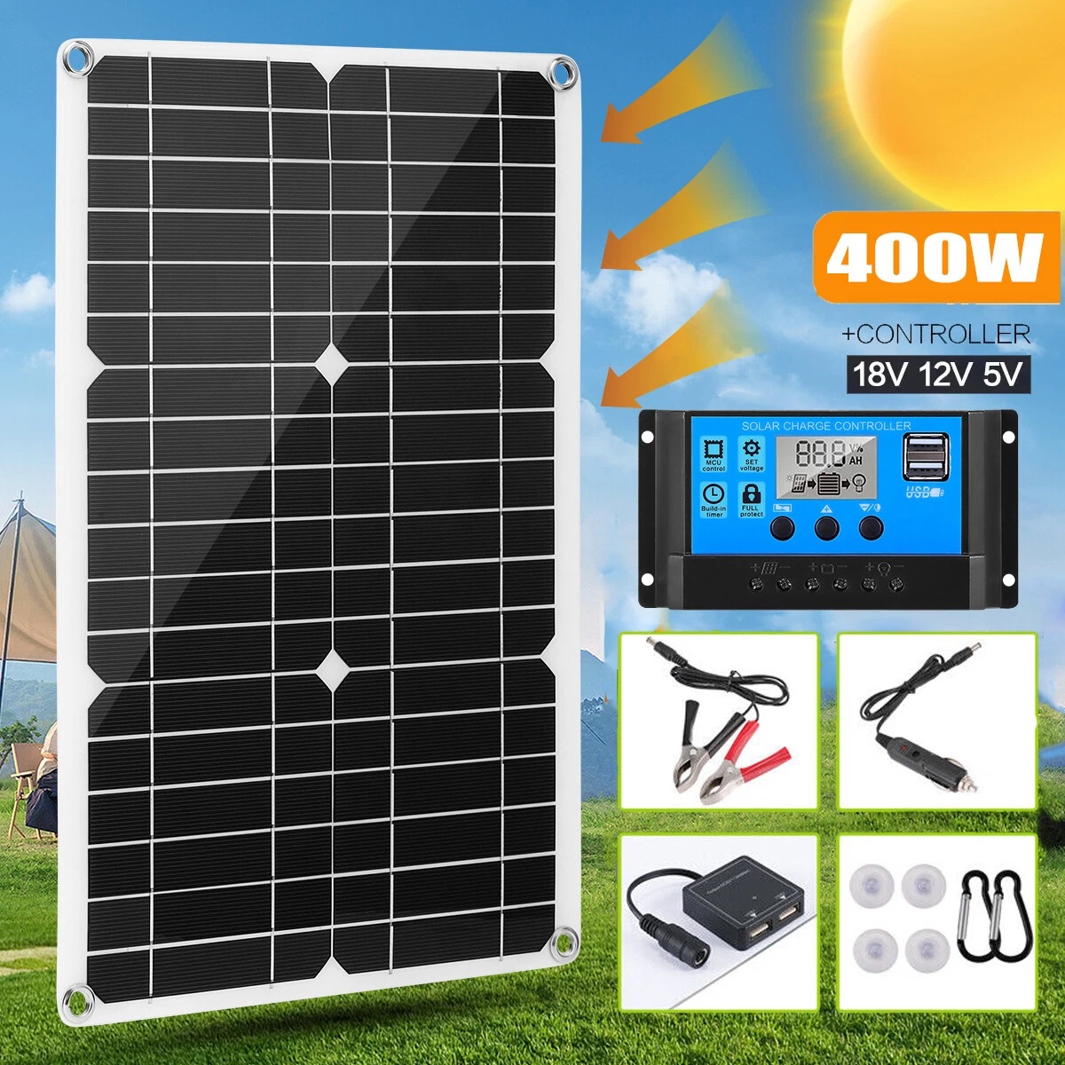 400W Semi-Flexible Solar Panel - Rv Solar Kit 400W review and price