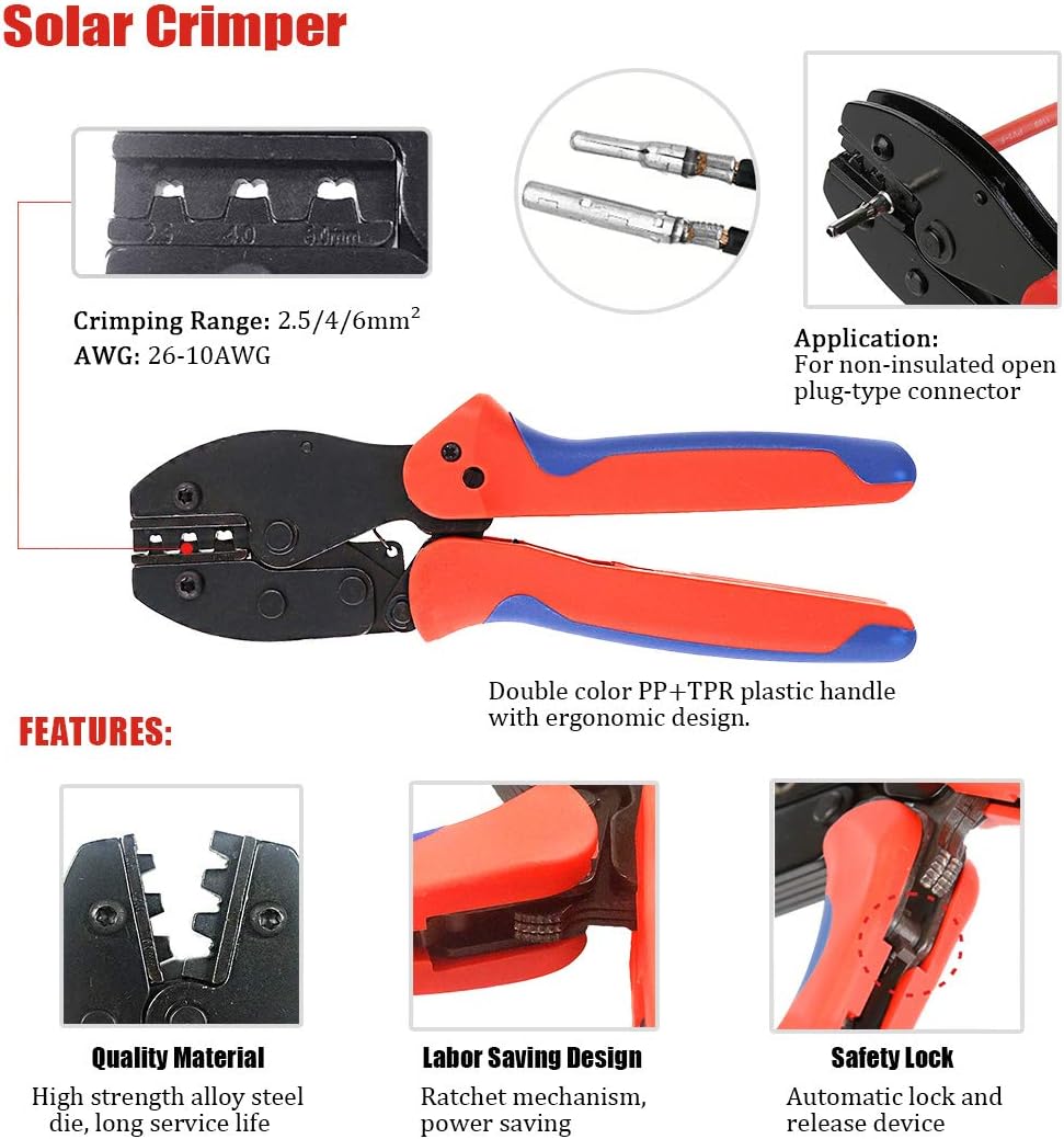 Solar Panel PV Cable Crimping  - Mc4 Crimping Tool review and price