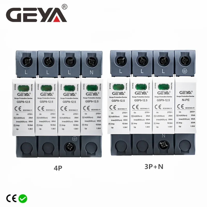 GEYA GSP9 12.5KA T1+T2 SPD 4P  - Ac Surge Protector review and price