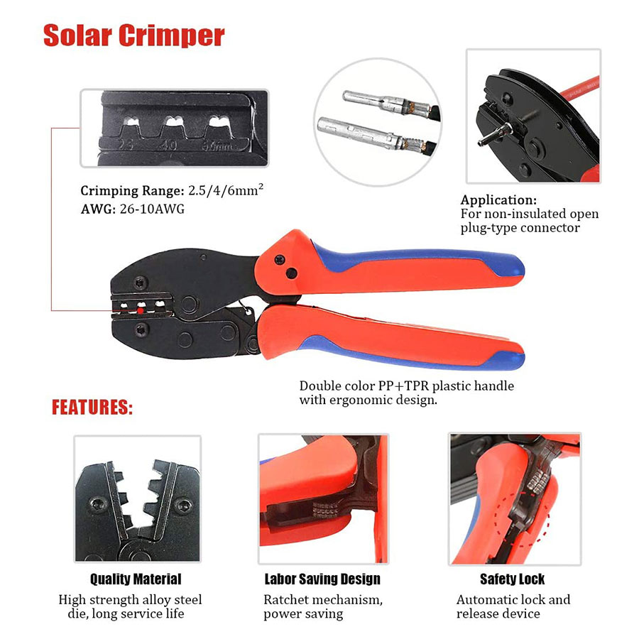 Solar Crimping Tools for 2.5-6 - Mc4 Crimping Tool review and price