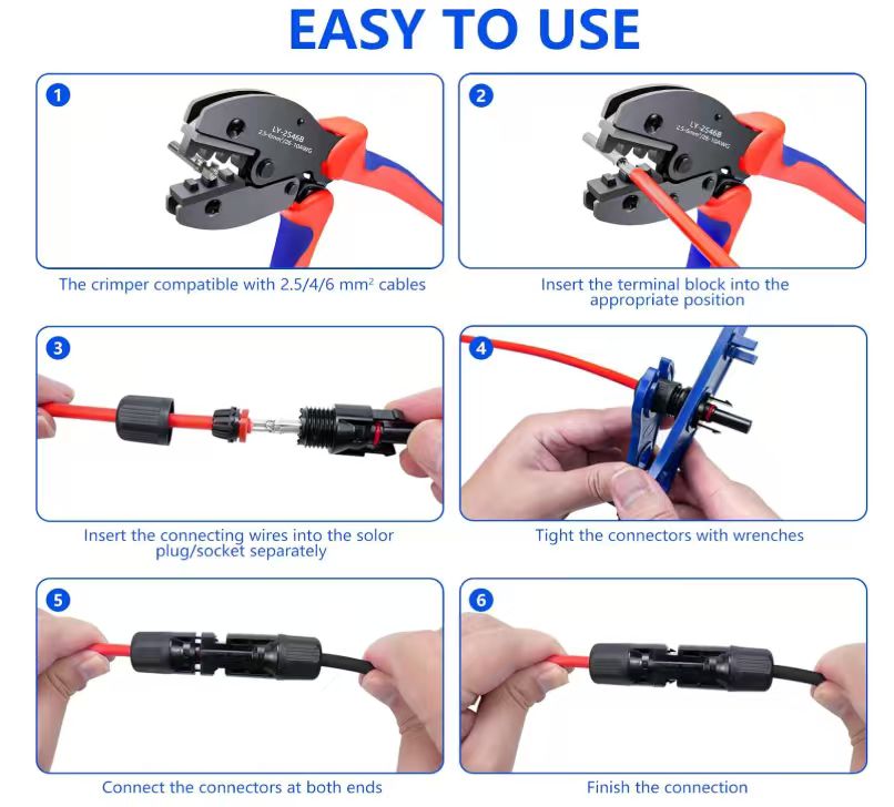 2546B Kit Photovoltaic Crimpin - Mc4 Crimping Tool review and price